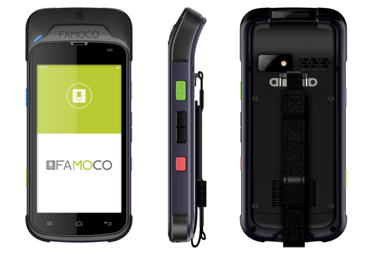 An encrypted payment device for bus swiping in a European country